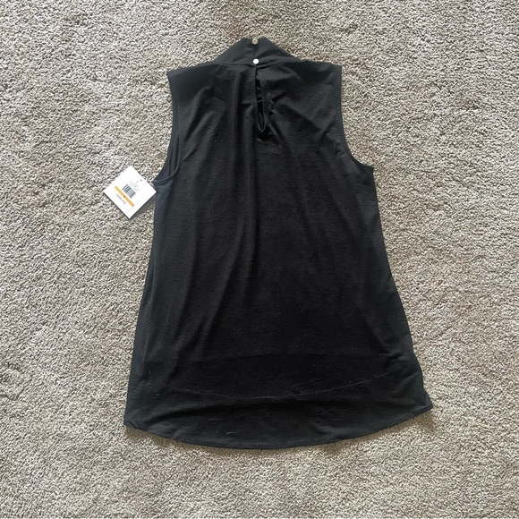 NWT Ellen Tracy Sleeveless High Neck Twist Shell Blouse in Black Size Small - Picture 4 of 10